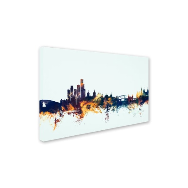 Michael Tompsett 'Amsterdam Skyline Blue' Canvas Art,30x47